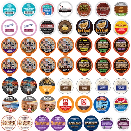 Perfect Sampler Perfect Samplers High Caffeine Coffee Variety Pack-50 Ct WM-PS-ExBold-50